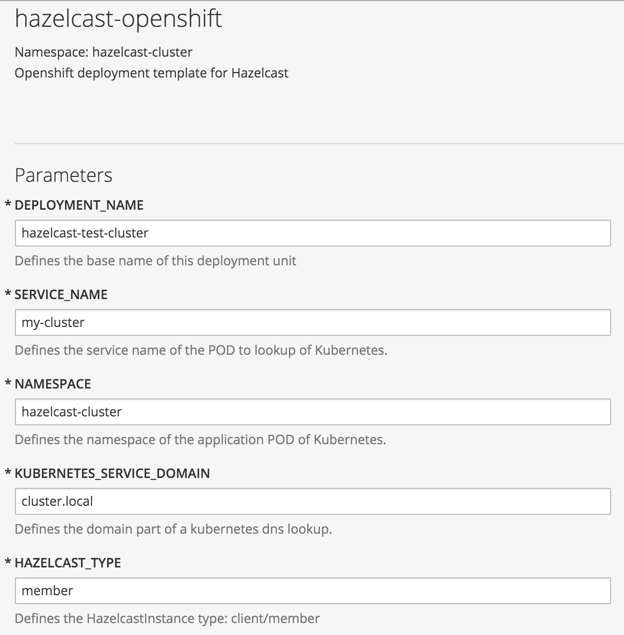 openshift-configuration-parameters