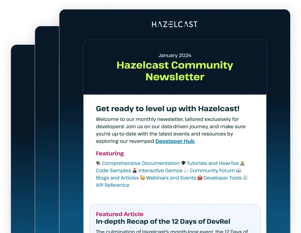 Hazelcast Newsletters