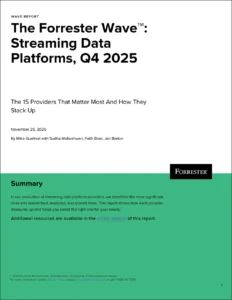 The Forrester Wave™: Streaming Data Platforms, Q4 2025